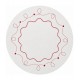 Lugar Americano 38cm Fluir Branco e Vermelho PVC